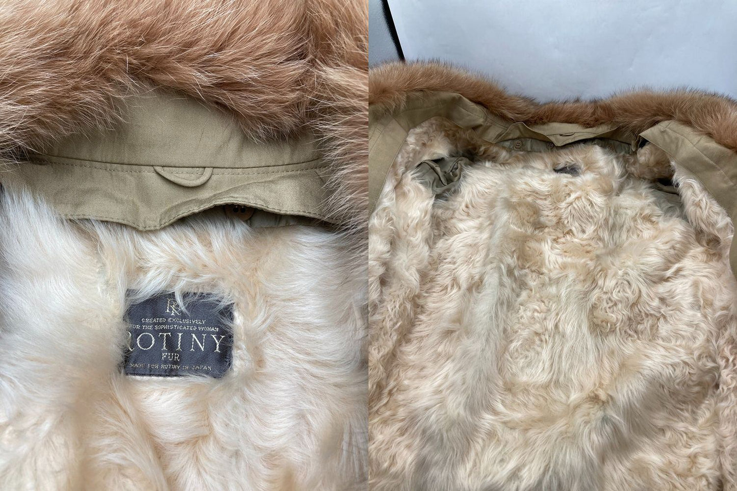 ROTINY ロティニー ファー ライナー付き ロングコート サイズLL 中古 D4