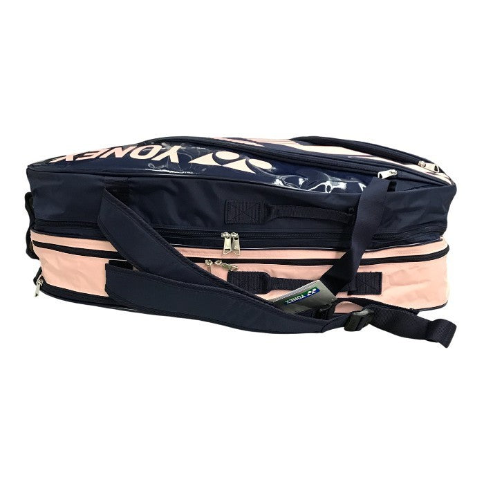 YONEX ヨネックス ラケットバッグ6 テニスバッグ リュック 背負える ナイロン/PVCエナメル ピンク/ネイビー BAG1932R-20SS 中古 T1