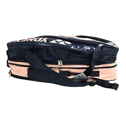 YONEX ヨネックス ラケットバッグ6 テニスバッグ リュック 背負える ナイロン/PVCエナメル ピンク/ネイビー BAG1932R-20SS 中古 T1