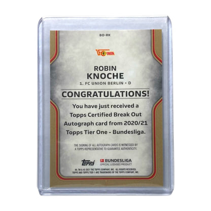 TOPPS サッカーカード TIER 1 ROBIN KNOCHE UNION BERLIN /125 #BO-RK 中古 IT2