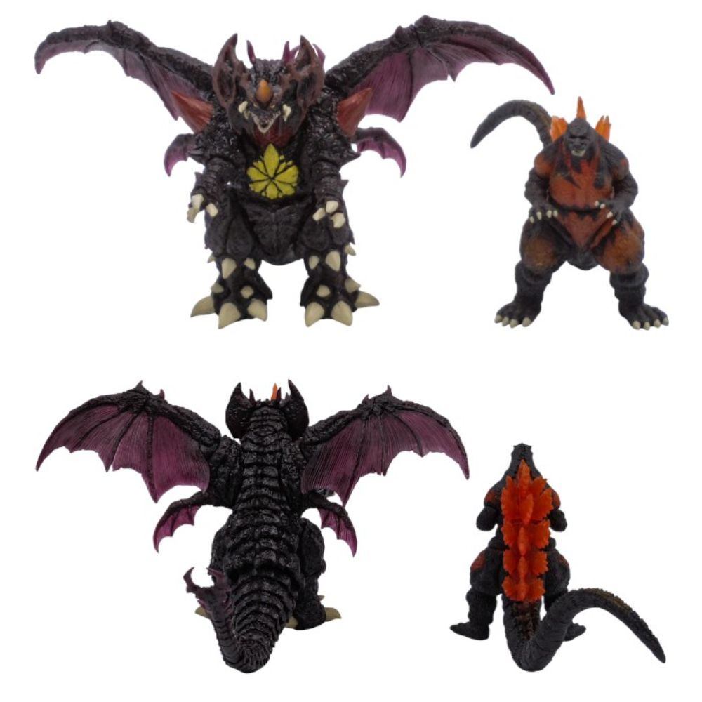 BANDAI ガシャポン HGX ゴジラ 全7種 バーニングゴジラ&デストロイア 開封組立済み 中古 a1