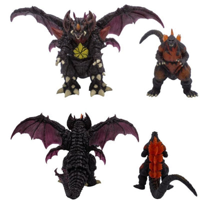 BANDAI ガシャポン HGX ゴジラ 全7種 バーニングゴジラ&デストロイア 開封組立済み 中古 a1