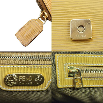 FENDI フェンディ ショルダーバッグ レディース レザー 斜め掛け エピ イエロー 中古 T1