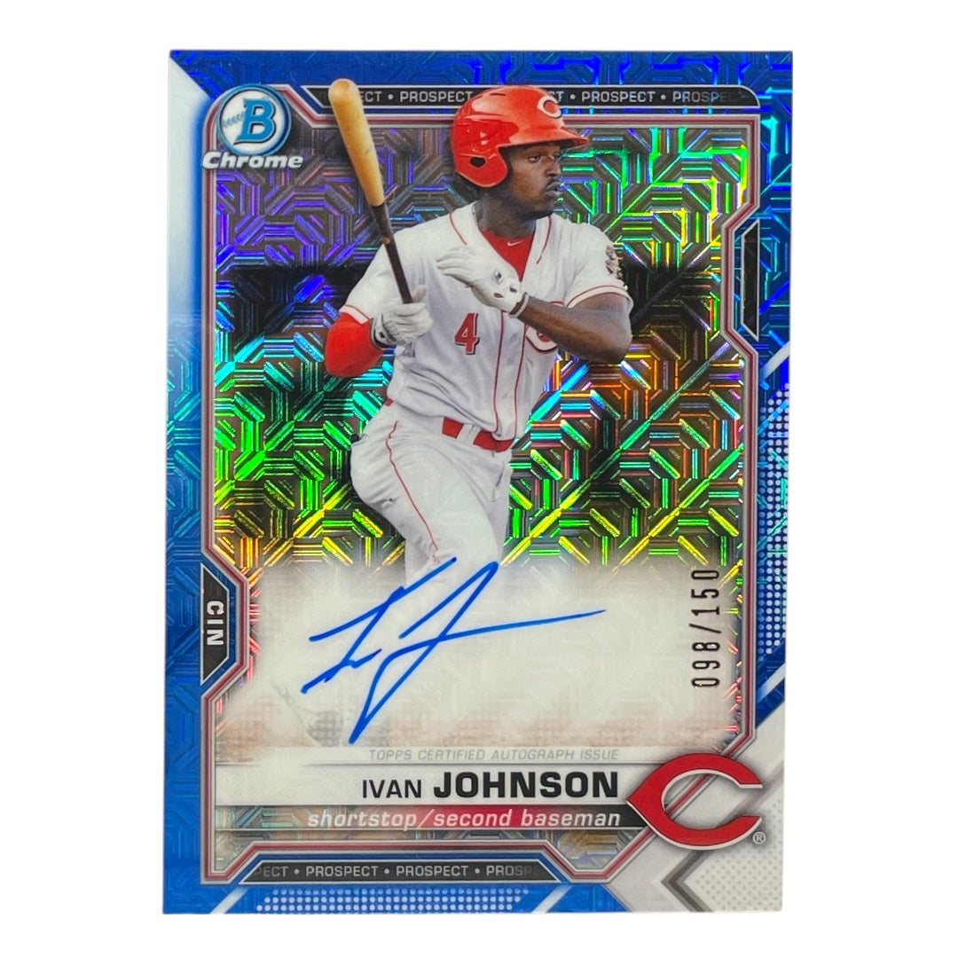 TOPPS MLBカード BOWMAN CHROME IVAN JOHNSON CINCINNATI REDS /150 #BMA-IJ 中古 IT2