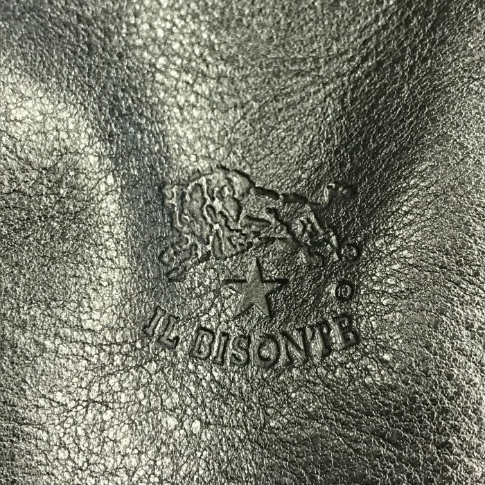 IL BISONTE イルビゾンテ トートバッグ ユニセックス レザー ハンドバッグ ロゴ ブラック 5432400114 中古 T1