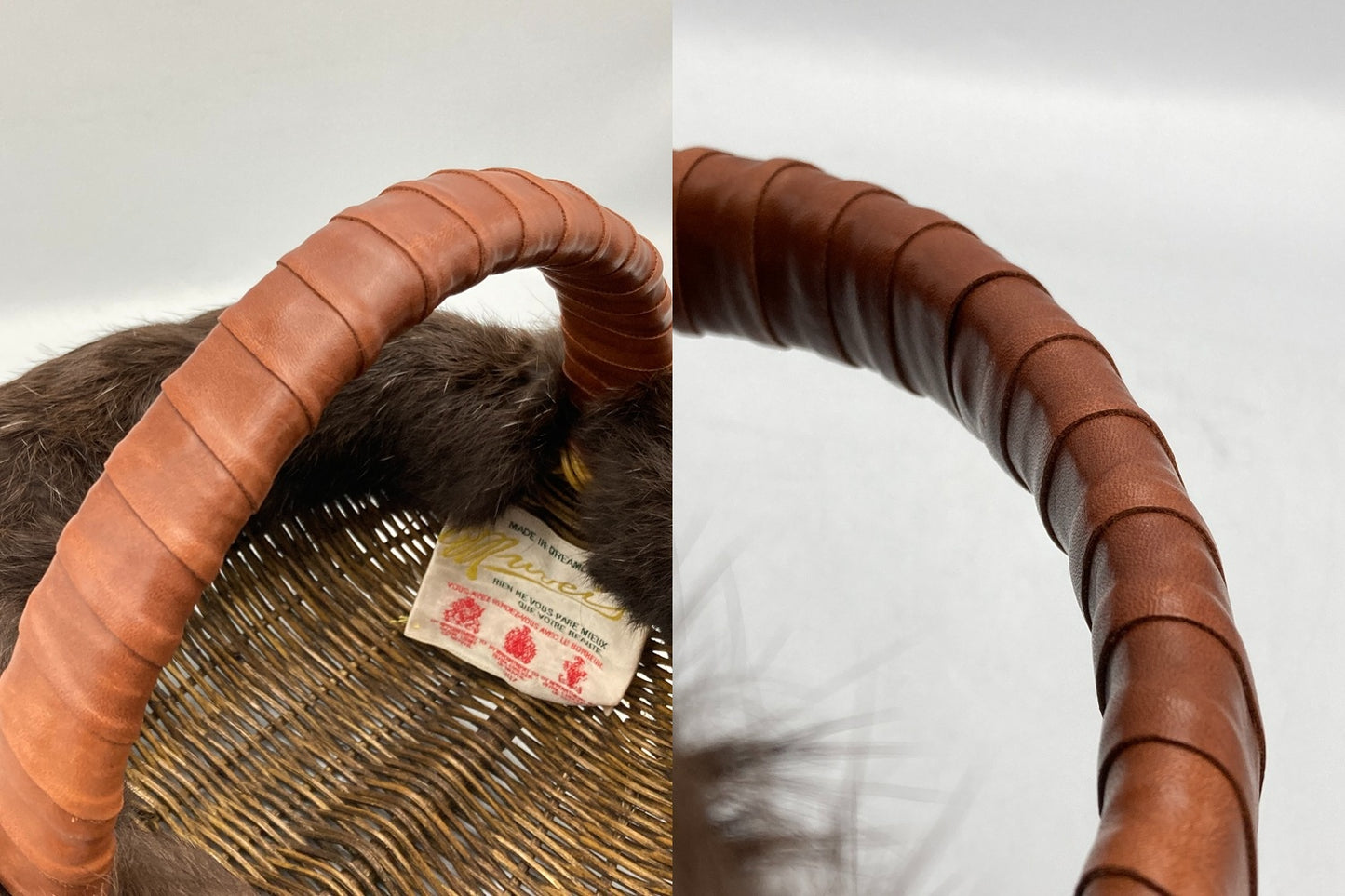 muveil ミュベール ラビットファー かごバッグ 中古 D4