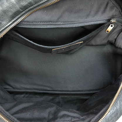 Jas-M.B. ジェスエムビー ボストンバッグ メンズ レザー ブラック 中古 N1