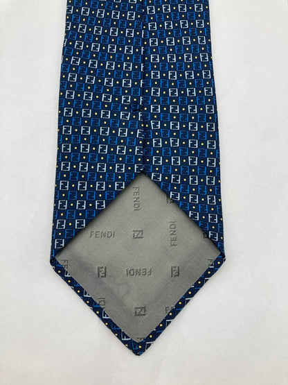 FENDI フェンディ ズッカ柄 ネクタイ シルク100％ 中古 D4