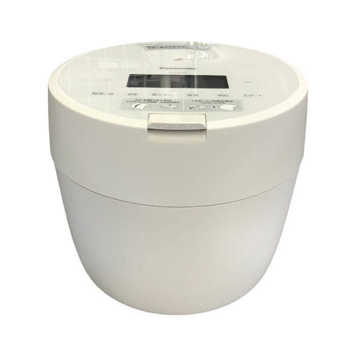 Panasonic パナソニック 炊飯器 ホワイト 5合 圧力 IH コンパクト ダイヤモンド竈釜 銀しゃり タッチパネル SR-NB102-W 中古 T1