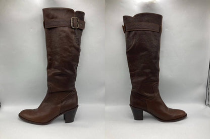 卑弥呼 レザー ロングブーツ ブラウン サイズ25cm 中古 D4