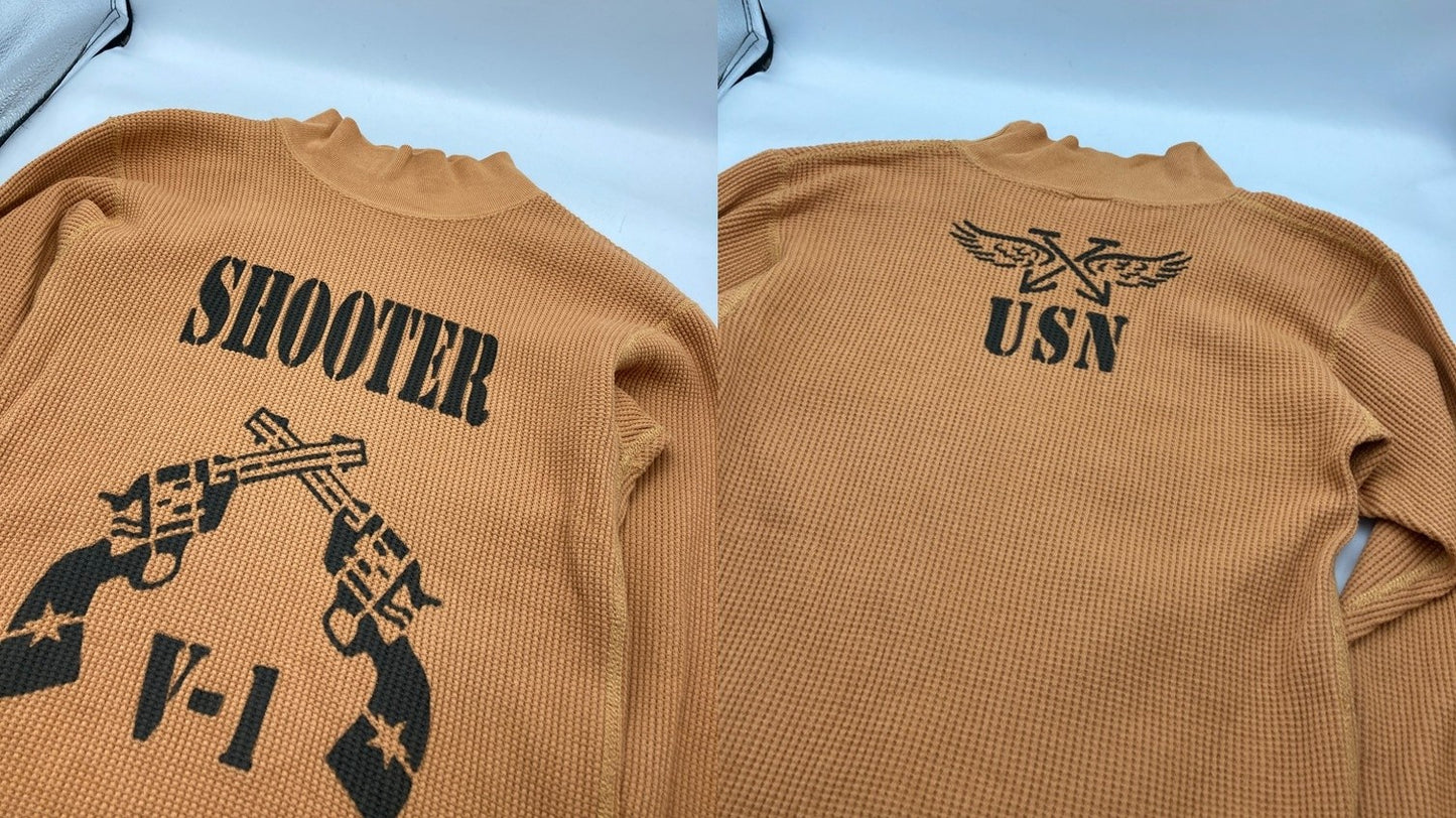 TOYS McCOY トイズマッコイ SHOOTER V-1 ハイネック サーマルTEE ロングスリーブ サイズS メンズ 中古 D4
