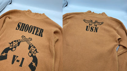 TOYS McCOY トイズマッコイ SHOOTER V-1 ハイネック サーマルTEE ロングスリーブ サイズS メンズ 中古 D4