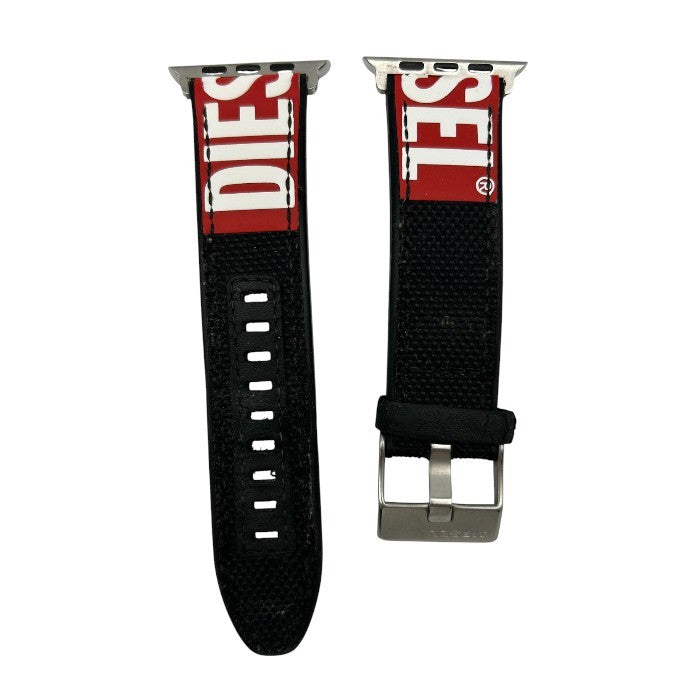 DIESEL ディーゼル appie watch ベルト 42mm 44mm アップルウォッチ ブランド 替えベルト ブラック 中古 W1