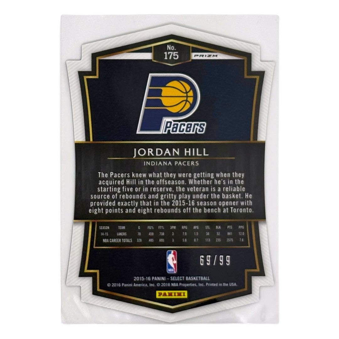 PANINI NBAカード SELECT PRIZM DIE-CUT JORDAN HILL INDIANA PACERS /99 #175 中古 IT1