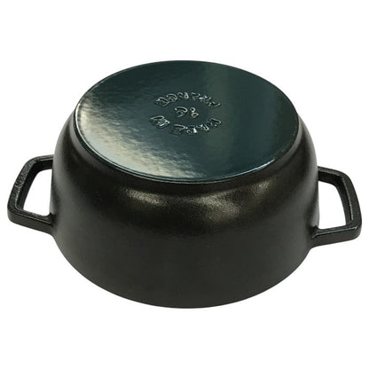 staub ストウブ ワナベ 両手 ホーロー 鍋 ブラック S 16cm IH対応 オーブン可 ほうろう Wa-NABE 40501-000 中古 T1