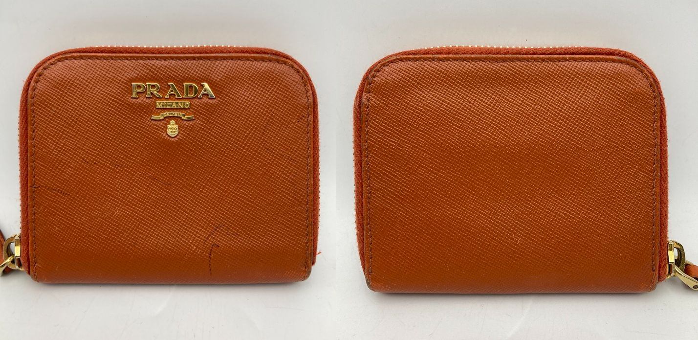 PRADA プラダ ラウンドファスナー コインケース 小銭入れ 中古 D4