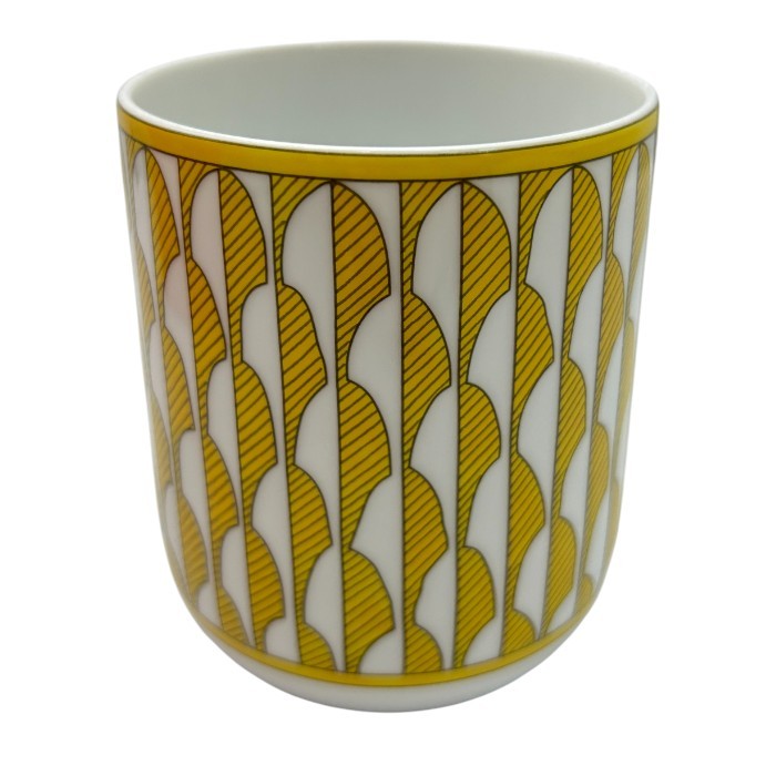 未使用品 SOLEILD’HERMES ソレイユ ドゥ エルメス マグカップ No.1 046031P ブランド 洋食器 幾何学模様 おしゃれ 中古 W４