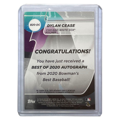 TOPPS MLBカード BOWMAN'S BEST DYLAN CEASE CHICAGO WHITE SOX /150 #B20-DC 中古 IT2