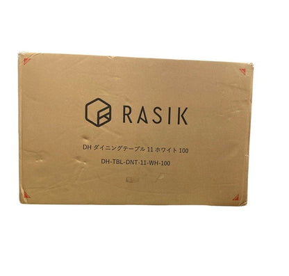 RASIK スチール脚 半円形ダイニングテーブル 『Elemet エレメト』 ホワイト 中古 D4