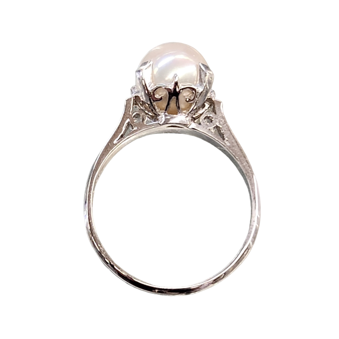 Pt900 パール 8.2mm リング レディース プラチナ 13号 中古 T1