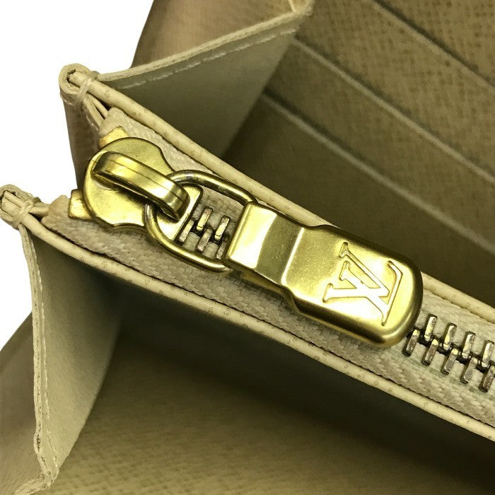 LOUIS VUITTON ルイヴィトン ダミエ アズール  ポルトフォイユサラ 長財布 2つ折り 旧型 ホワイト N61735 中古 T1