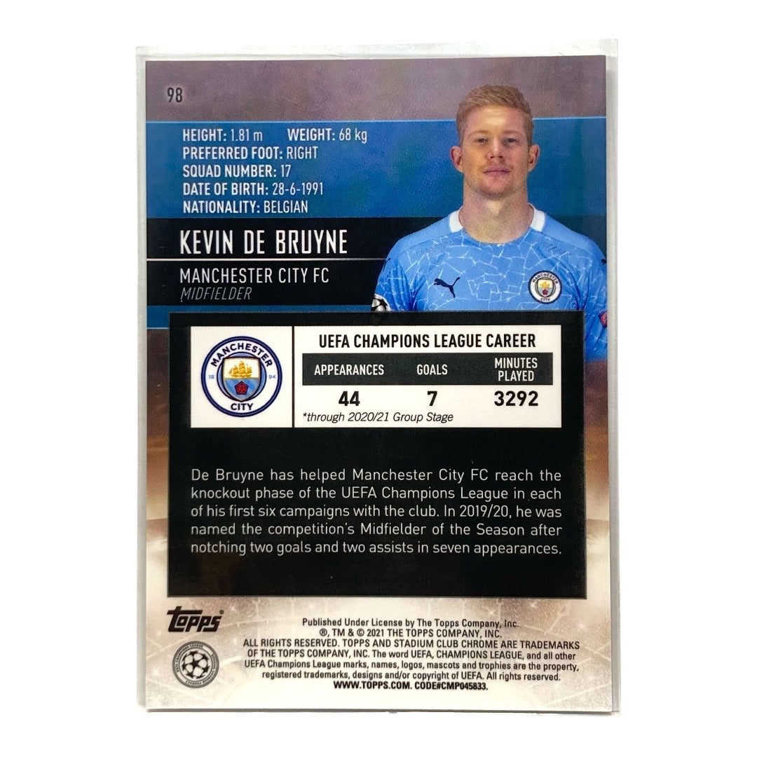 TOPPS サッカーカード STADIUM CLUB CHROME KEVIN DE BRUYNE MANCHESTER CITY #98 中古 IT2