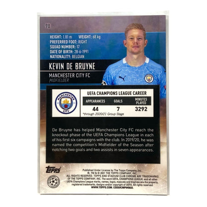 TOPPS サッカーカード STADIUM CLUB CHROME KEVIN DE BRUYNE MANCHESTER CITY #98 中古 IT2