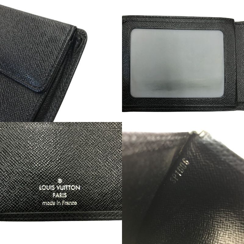 LOUIS VUITTON ルイヴィトン タイガ ポルトフォイユ フロリン 財布 メンズ 二つ折り パスケース 小銭入れ付き ブラック M31112 中古 T1