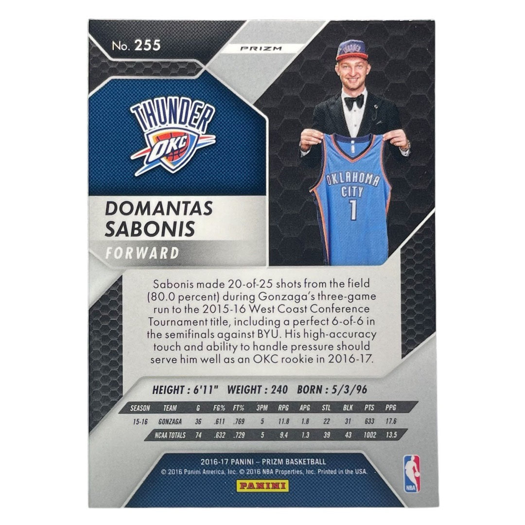 PANINI NBAカード PRIZM DOMANTAS SABONIS THUNDER #255 中古 IT2