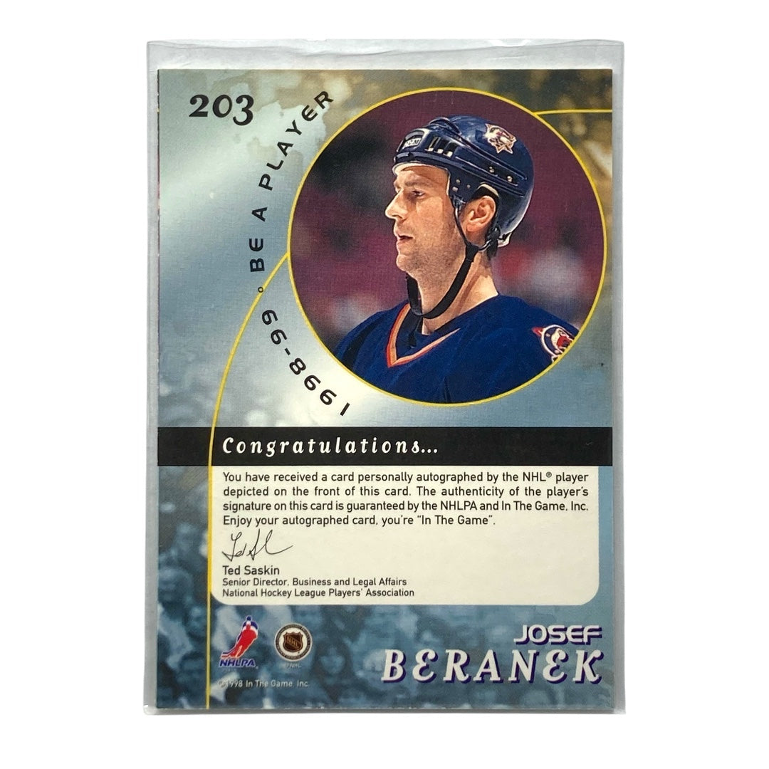 In The Game NHLカード BE A PLAYER JOSEF BERANEK OILERS #203 中古 IT2