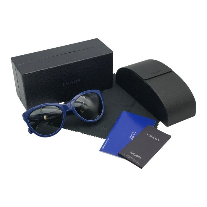 PRADA プラダ サングラス レディース フルリム セルフレーム バイカラー ブルー/グレー SPR 05P-A 中古 T1