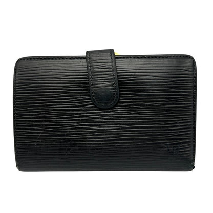 ルイヴィトン LOUIS VUITTON 財布 二つ折り エピ ポルトフォイユ・ヴィエノワ ノワール M63242 ブランド ブラック コンパクト ガマ口 小銭入れ 中古 W４