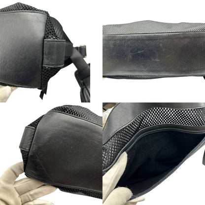 DOLCE＆GABBANA ドルチェ＆ガッバーナ メッシュ ショルダー バッグ 鞄 肩掛け レザー メンズ レディース 中古 W４