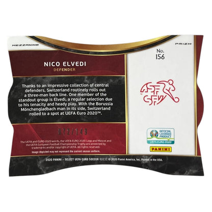 PANINI サッカーカード SELECT UEFA EURO PRIZM DIE CUT NICO ELVEDI SWITZERLAND /149 #156 中古 IT2