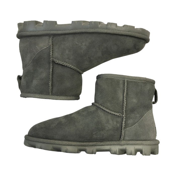 UGG アグ エッセンシャルミニ ムートンブーツ レディース ESSENTIAL MINI ウール グレー 24cm 1016063 中古 T1