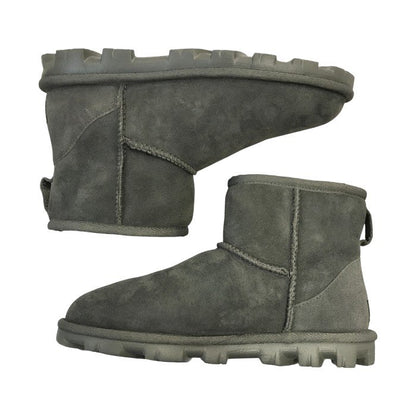 UGG アグ エッセンシャルミニ ムートンブーツ レディース ESSENTIAL MINI ウール グレー 24cm 1016063 中古 T1