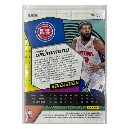 PANINI NBAカード REVOLUTION ANDRE DRUMMOND DETROIT PISTONS /75 #55 中古 IT1