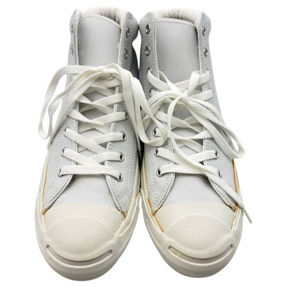 CONVERSE Jack Purcell コンバース ジャックパーセル オールレザー MID スニーカー 1CK503 27cm 靴 シューズ メンズ ホワイト 中古 W４