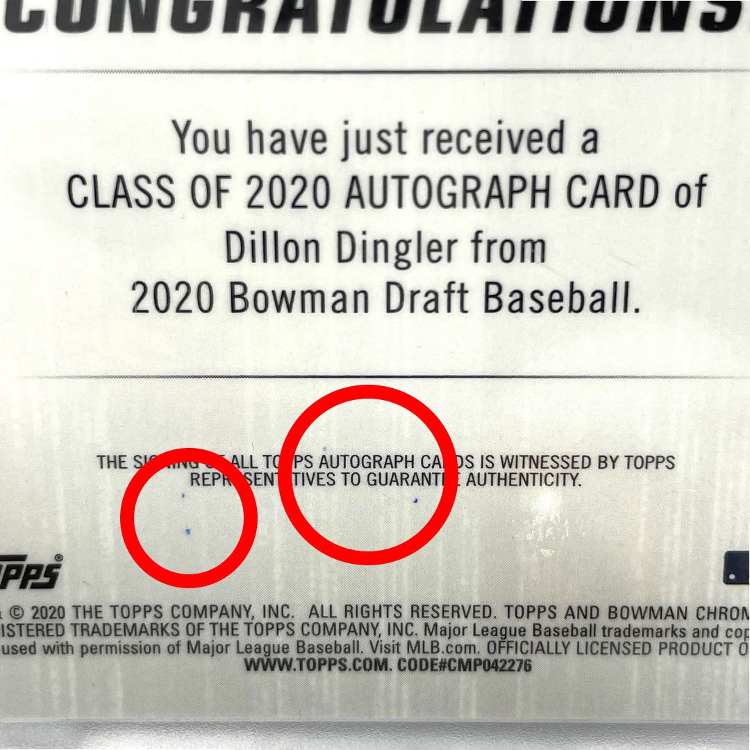 TOPPS MLBカード BOWMAN CHROME DILLON DINGLER DETROIT TIGERS /50 #C20A-DD 中古 IT2