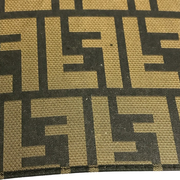 FENDI フェンディ ズッカ 長傘 レディース 60cm 8本骨 ポリエステル 手開き式 雨傘 ブラウン 中古 T1