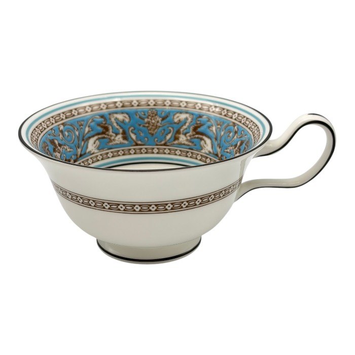 Wedgwood ウェッジウッド フロレンティーンターコイズ  ティーカップ＆ソーサー ペア 洋食器 ブランド おしゃれ 紅茶 中古 W1