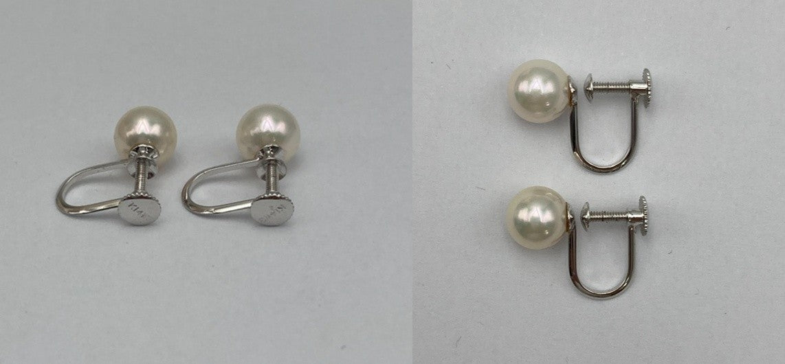 K14WG 6.5mmパール イヤリング 中古 D4