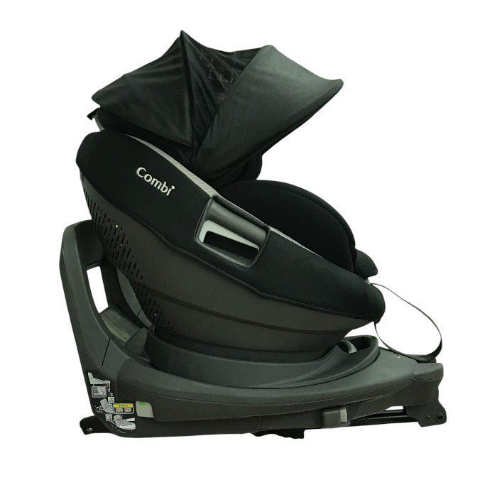 コンビ ホワイトレーベル THE S ISOFIX エッグショック チャイルドシート R129適合 360°回転 ウォッシャブル フルジェンテブラック ZC-690 中古 T1