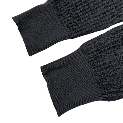 DOLCE & GABBANA カーディガン メンズ 春秋 薄手 コットン ワッフル ニット 無地 シンプル グレー 54サイズ アパレル おしゃれ トップス 中古 W1