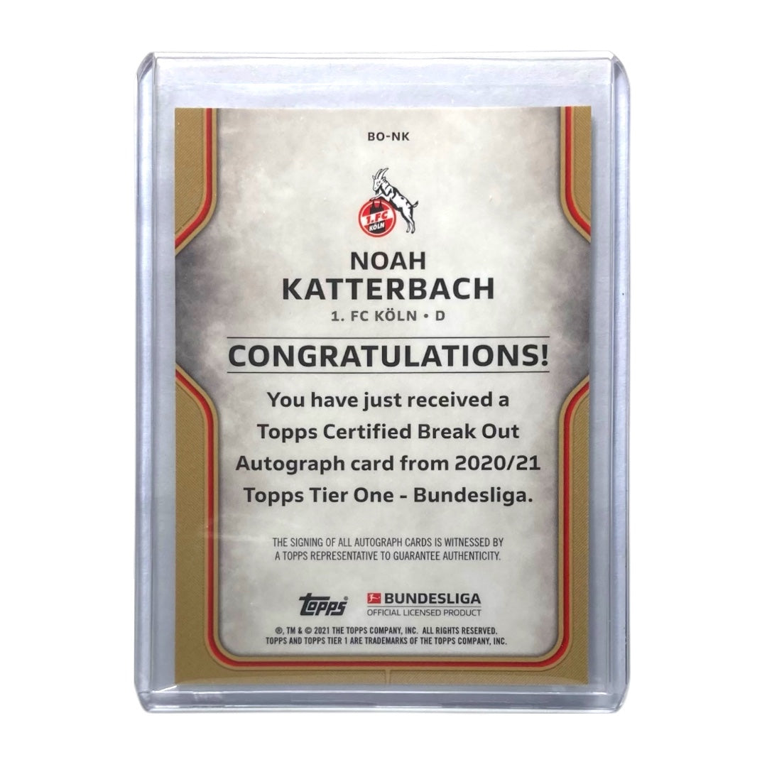 TOPPS サッカーカード TIER 1 NOAH KATTERBACH KOLN /25 #BO-NK 中古 IT2