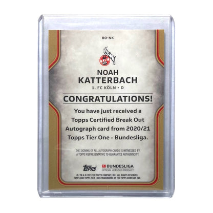 TOPPS サッカーカード TIER 1 NOAH KATTERBACH KOLN /25 #BO-NK 中古 IT2