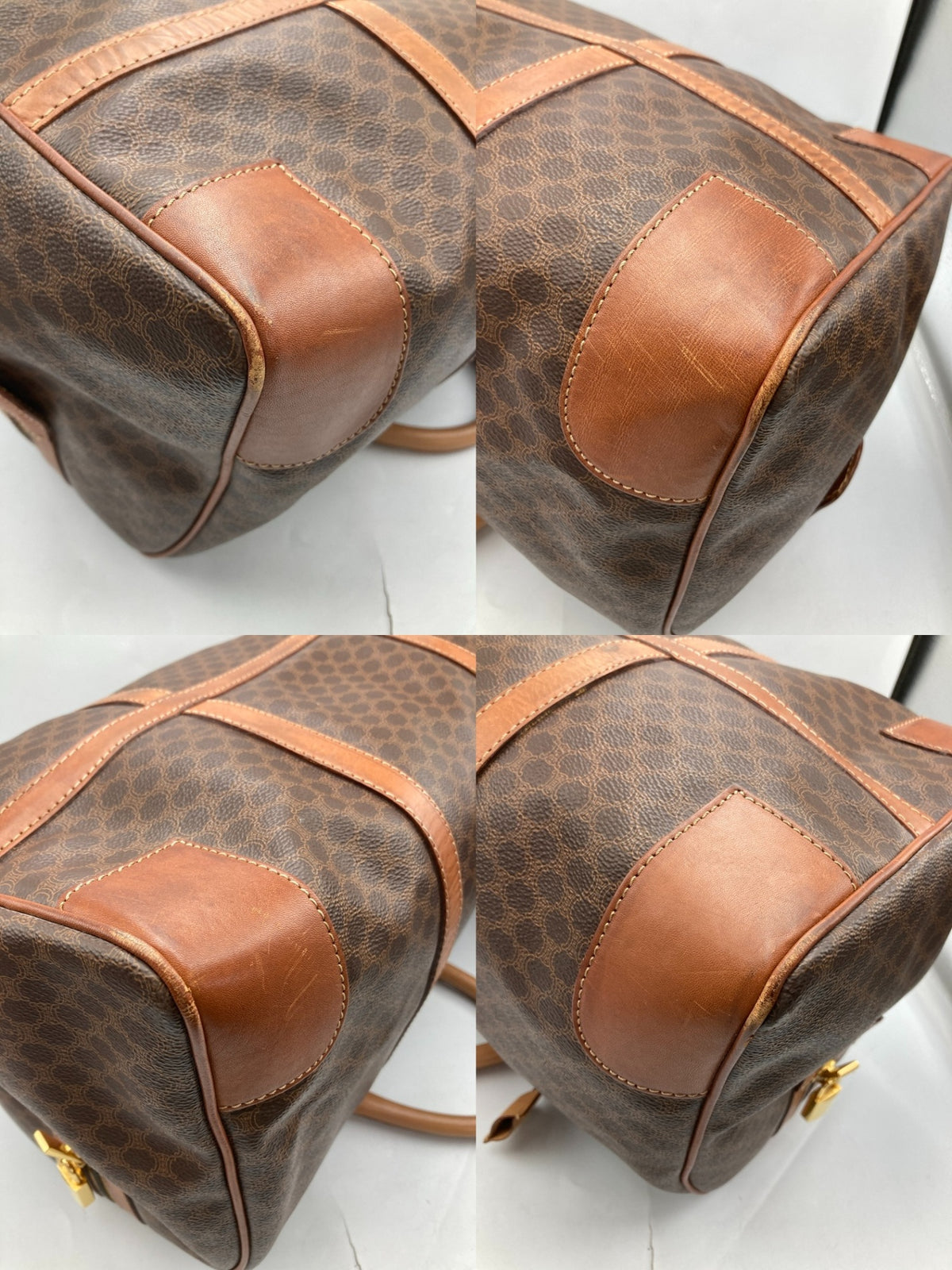 CELINE セリーヌ マカダム ボストンバッグ 中古 D4