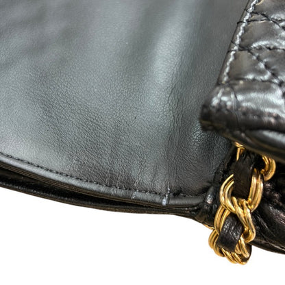 BALLY バリー キルティング レザー チェーン ショルダー バッグ 本革 鞄 レディース ブランド ブラック 肩掛け 斜め掛け 中古 W４
