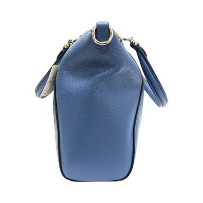 COACH コーチ プレーリーサッチェル ハンドバッグ レディース 2way ショルダー レザー シルバー金具 ブルー 58874 中古 T1