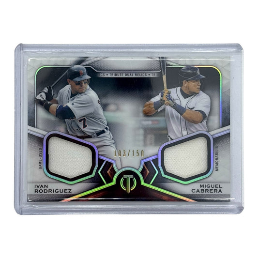 TOPPS MLBカード TRIBUTE IVAN RODRIGUEZ MIGUEL CABRERA DETROIT TIGERS 103/150 #DR2-RC 中古 IT1